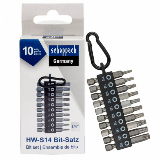 SCHEPPACH Биты TORX 1/4"х50мм, набор 10пр. Sch-HW-S14 - 1
