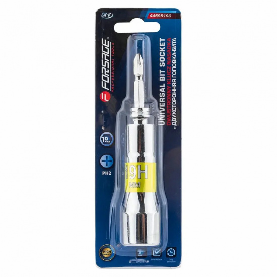 FORSAGE Головка-бита двухсторонняя 19мм F-4459519C - 1