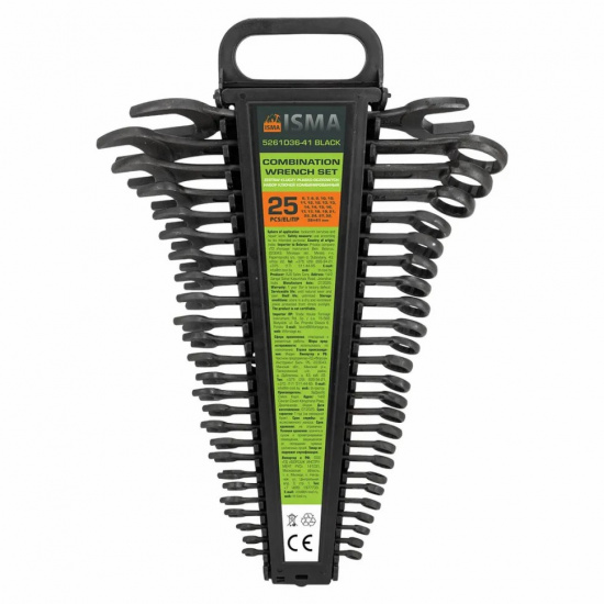 ISMA Набор ключей комбинированный 25пр. ISMA-5261D36-41 BLACK - 1