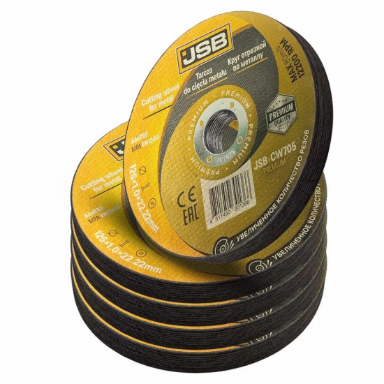 JSB Круг отрезной по металлу 125x1x22,2мм(50шт к-т) JSB-CW705 PREMIUM[50шт к-т] - 1