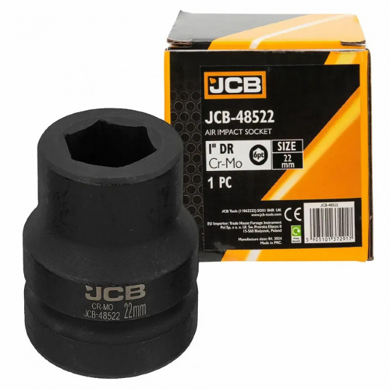JCB Головка ударная 1", 22мм (6гр.) JCB-48522 - 1
