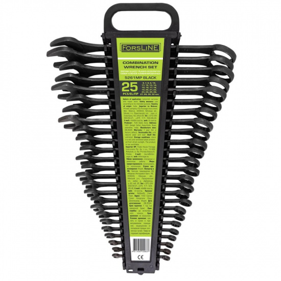 FORSLINE Набор ключей комбинированных 25пр. FL-5261MP BLACK - 1