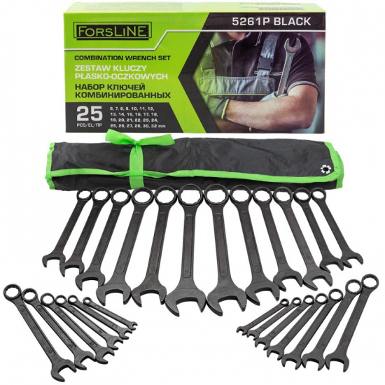 FORSLINE Набор ключей комбинированных 25пр. FL-5261P BLACK - 1
