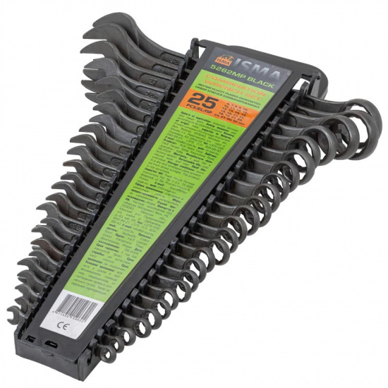 ISMA Набор ключей комбинированных 25пр. ISMA-5262MP BLACK - 1