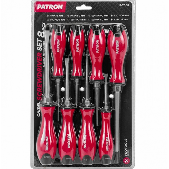 PATRON Отвертки, набор 8пр. P-7008 - 1