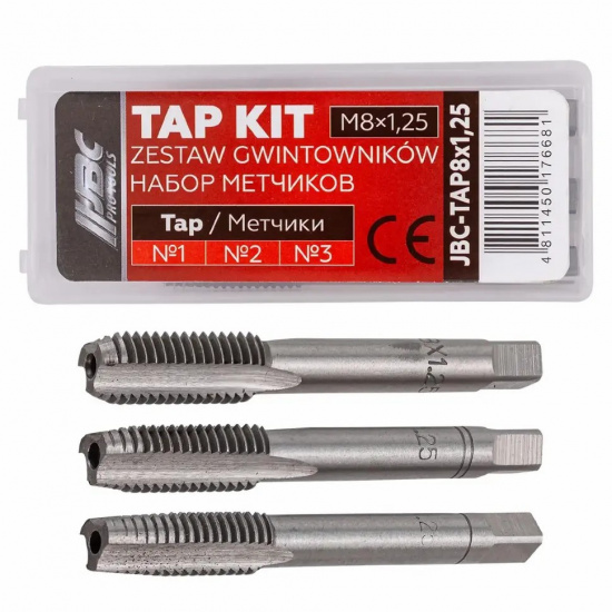 JBC Метчик M8x1,25 (3шт) JBC-TAP8x1,25 - 1