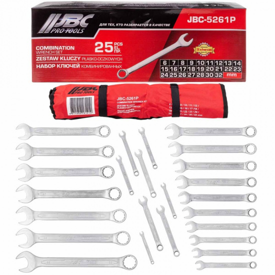 JBC Набор ключей комбинированных 25пр. JBC-5261P - 1