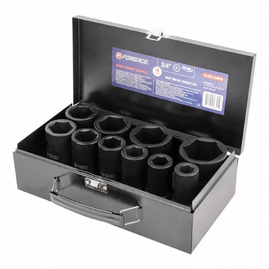 FORSAGE Головки ударные, набор 10пр., 3/4" (6гр.) F-6108-5MPB - 1