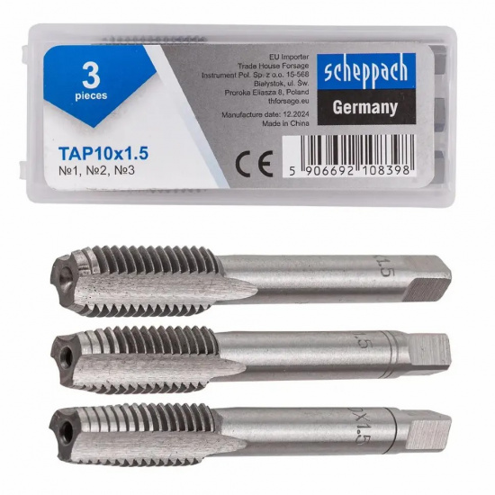 SCHEPPACH Метчик M10x1,5 (3шт) Sch-TAP10x1,5 - 1