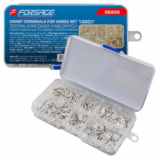 FORSAGE Набор кабельных концевых наконечников 1000шт. F-06896 - 1