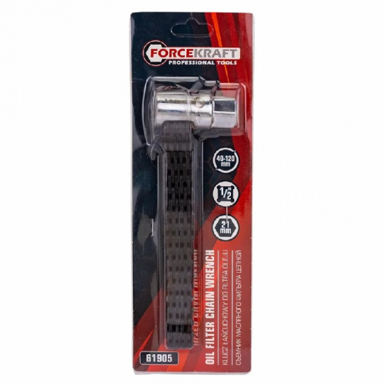 FORCEKRAFT Съемник масляного фильтра цепной 1/2" 21мм FK-61905 - 1