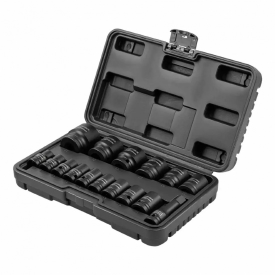 EVERFORCE Набор головок ударных глубоких 16пр. 1/2" 12pt EF-4177-5MPB - 1