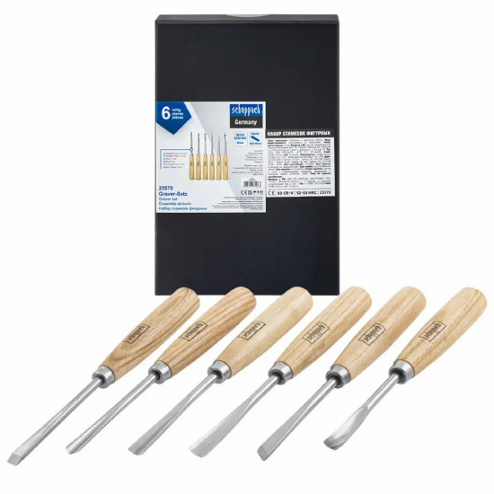 SCHEPPACH Стамески фигурные, набор 6пр. Sch-25570 - 1