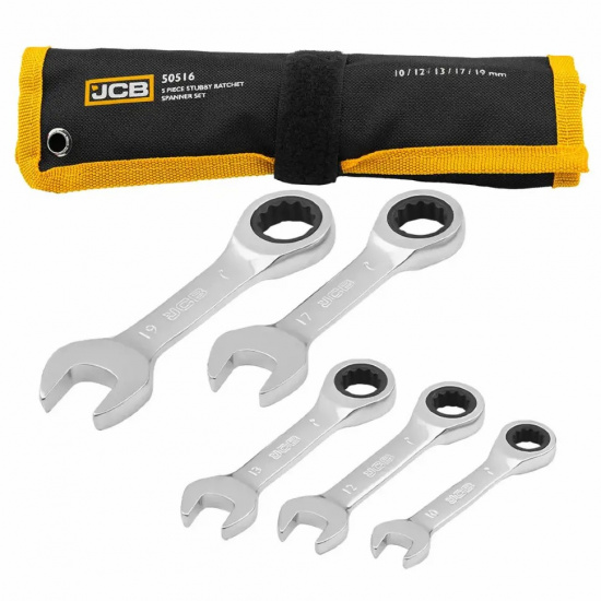 JCB Ключи комбиннированные трещоточные, набор 5пр. JCB-50516 - 1