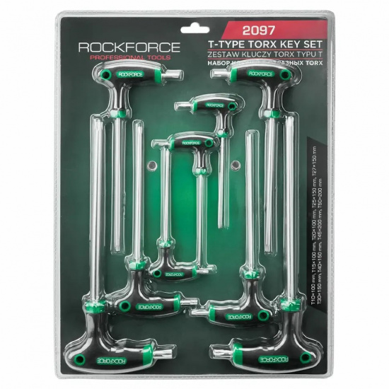 ROCK FORCE Ключи T-образные TORX, набор 9пр. RF-2097 - 1