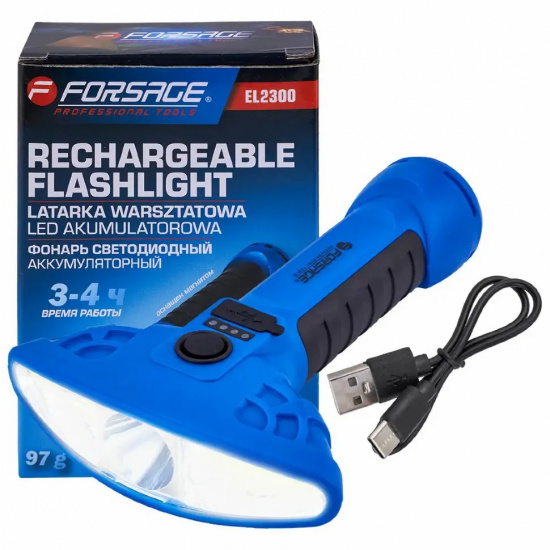 FORSAGE Фонарь светодиодный аккумуляторный F-EL2300 - 1