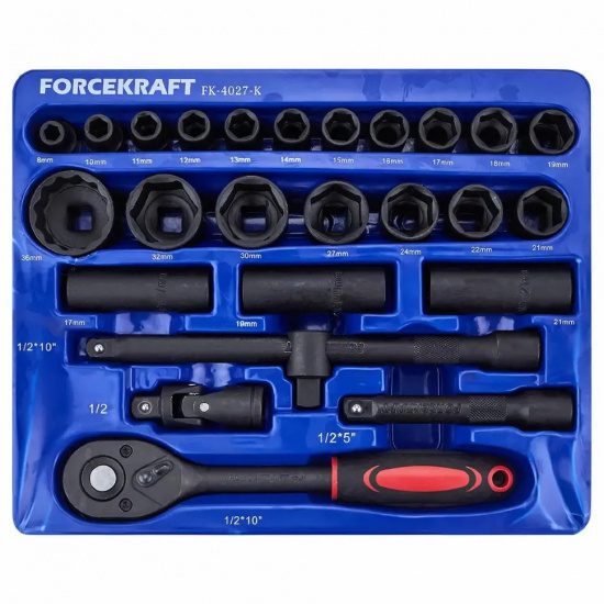 FORCEKRAFT Набор инструментов 26пр. 1/2" (6гр.) FK-4027-K - 1