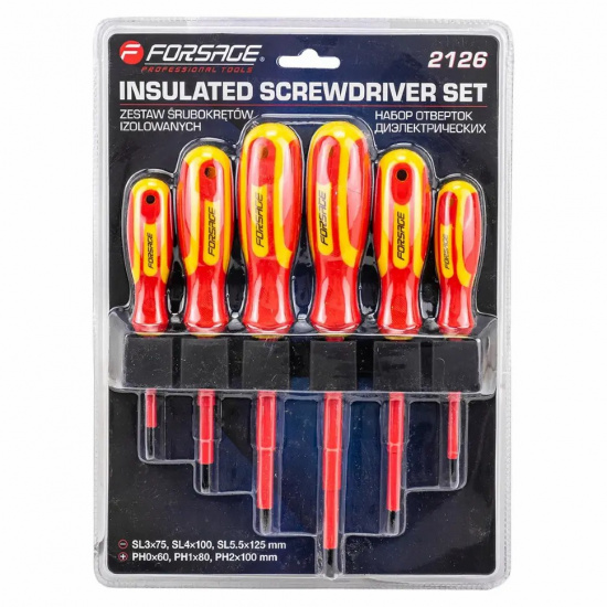 FORSAGE Отвертки диэлектрические, набор 6пр. F-2126 - 1