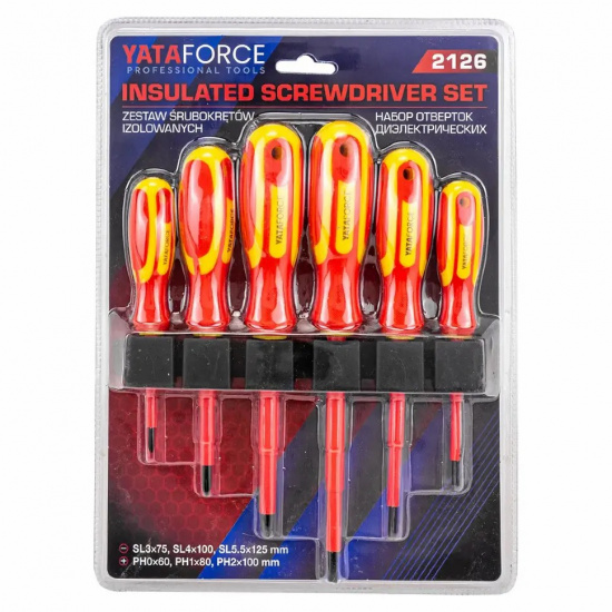 YATAFORCE Отвертки диэлектрические, набор 6пр. YF-2126 - 1