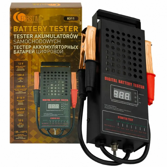FORSTIME Тестер аккумуляторных батарей цифровой (12V, 100А) FT-8311 - 1