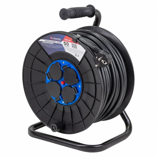 FORSAGE Удлинитель сетевой на катушке с розетками 50м (220В) F-3254-50 - 1