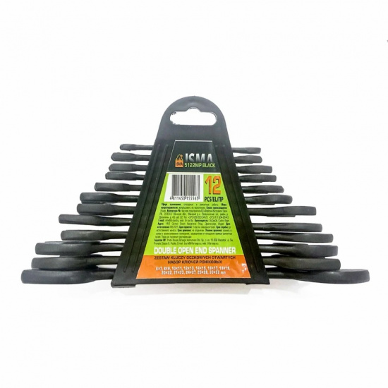 ISMA Набор ключей рожковых 12пр. ISMA-5122MP Black - 1