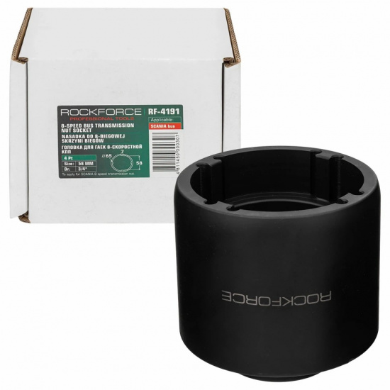 ROCK FORCE Головка для гаек 8-скоростной КПП SCANIA bus 3/4", 58мм RF-4191 - 1