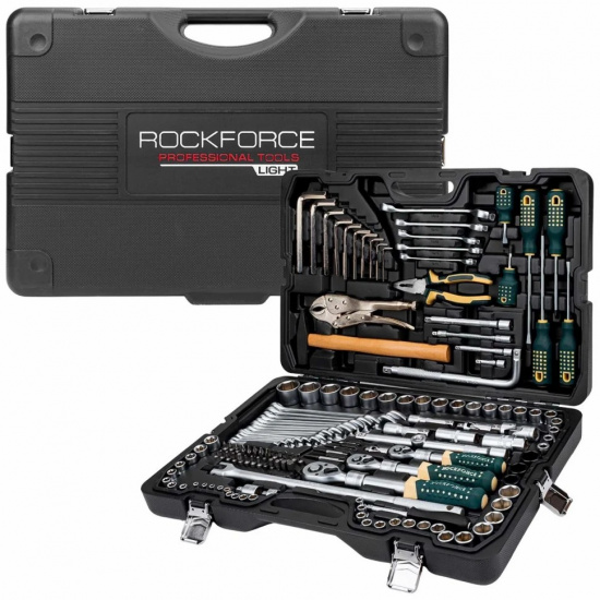 ROCK FORCE LIGHT Набор инструментов 142+4пр. 1/4", 3/8", 1/2" (6гр.) RF LIGHT-41421-5L - 1