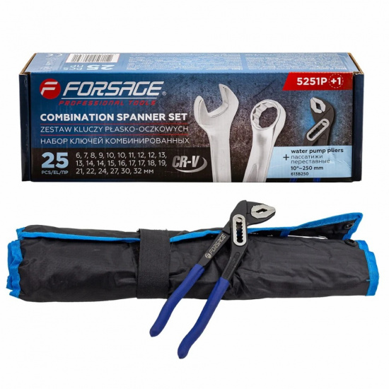 FORSAGE Набор ключей комбинированных 25пр. F-5251P+1 - 1