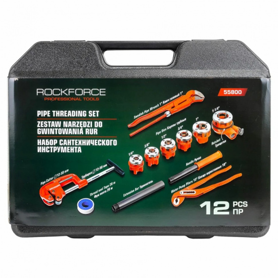 ROCK FORCE Набор сантехнического инструмента 12пр. RF-55800 - 1