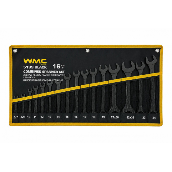 WMC TOOLS Набор ключей комбинированный 16пр. WMC-5199 BLACK - 1