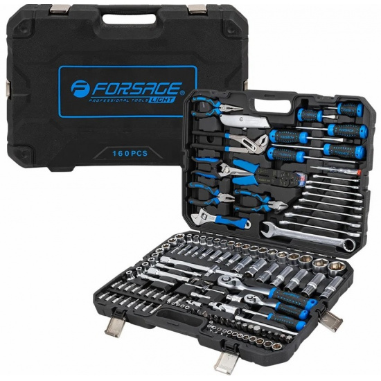FORSAGE LIGHT Набор инструментов 160пр. 1/4" 1/2" 6гр F LIGHT-41601-5 - 1