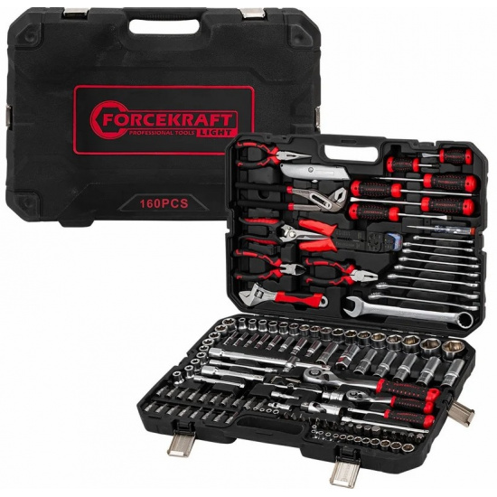 FORCEKRAFT LIGHT Набор инструментов 160пр. 1/4" 1/2" 6гр FK LIGHT-41601-5 - 1