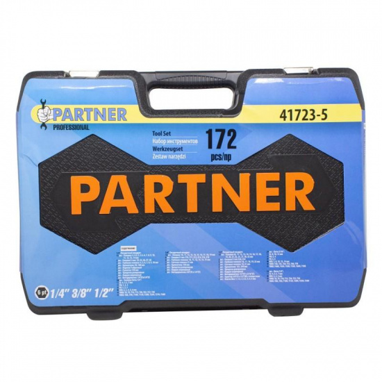 PARTNER 1/4",3/8"1/2" Набор инструментов 172пр. (6гр.)(4-32мм) PA-40172 - 1