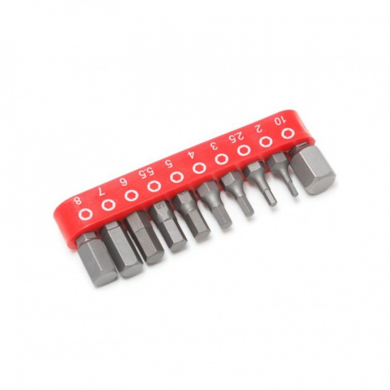 FORSAGE 1/4" набор бит 6-гранных 10пр. (H 2,2.5,3,4,5,5.5,6,7,8,10-25мм) F-21021 - 1