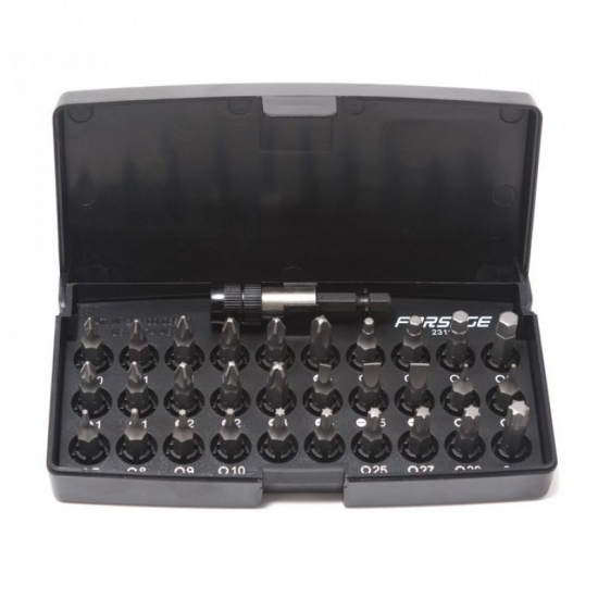 1/4" набор бит с битодержателем 31пр. (PH 0-PH3, PZ1-PZ3, SL4-6.5,H3-6, T5-40-25мм) F-23113 - 1