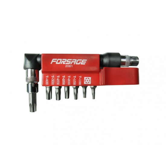 FORSAGE 1/4" набор бит-торкс с Г-образным битодержателем 8пр. (ТH 10,15,20,25,27,30,40) F-2081 - 1