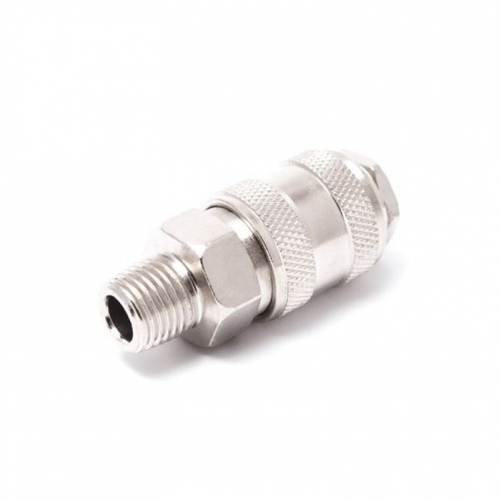 PARTNER Быстроразъем пневматический с клапаном с наружной резьбой 1/2" SE1-4SM - 1