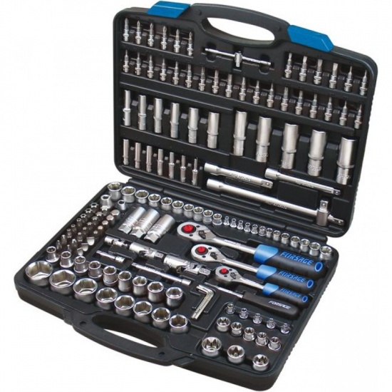 FORSAGE 1/4"&3/8"&1/2" Набор инструмента 150пр. (6-гр.)(4-32мм) F-41501-5 - 1