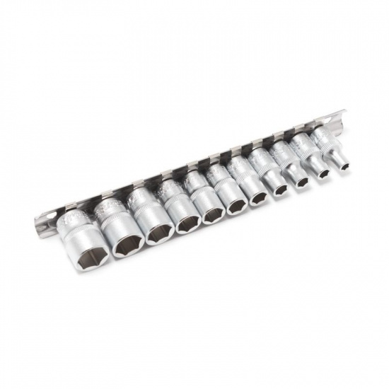 FORSAGE 1/4" Набор головок 11пр. (6 гр.)(4,5,5.5,6-13мм) на планке F-2111-5 - 1