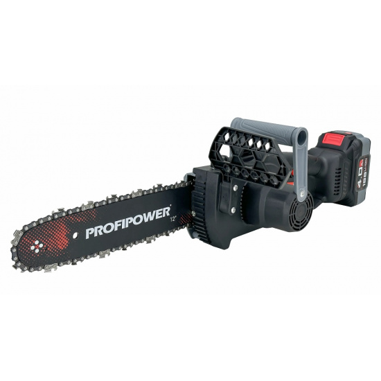 Аккумуляторная бесщеточная цепная пила PROFIPOWER MKDUC-18V (18В,Li-ion-1шт, 4.0Ач, шина 12", 0-4500об/мин, цепь, 45звеньев, З/У, в коробке) E0114 - 1