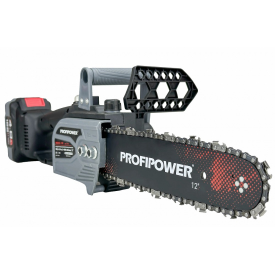 Аккумуляторная бесщеточная цепная пила PROFIPOWER MKDUC-18V (18В,Li-ion-1шт, 4.0Ач, шина 12", 0-4500об/мин, цепь, 45звеньев, З/У, в коробке) E0114 - 1