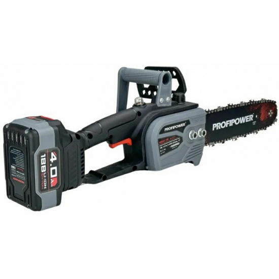 Аккумуляторная бесщеточная цепная пила PROFIPOWER MKDUC-20V (20В,Li-ion-1шт, 4.0Ач, шина 12", 0-4000об/мин, цепь 3/8, 45 звеньев, З/У, в коробке) E0114M1 - 1