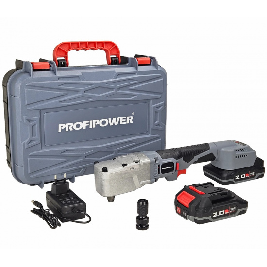 Аккумуляторный бесщеточный угловой гайковерт PROFIPOWER CNDTW-18B (1/2" 18В,Li-ion-2шт, 2.0Ач, 440Нм,адаптер для бит,З/У, в коробке) E0127 - 1