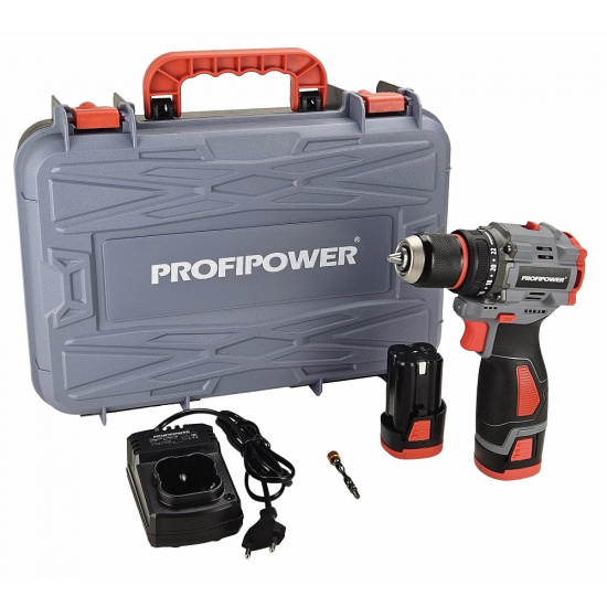 Аккумуляторный бесщеточный шуруповерт PROFIPOWER BL-161(16В,40Нм,Li-ion 2шт,2.0Ач,поясная клипса, бита-магнит, 2 скорости,0.8-10мм,З/У,в кейсе) E0210 - 1