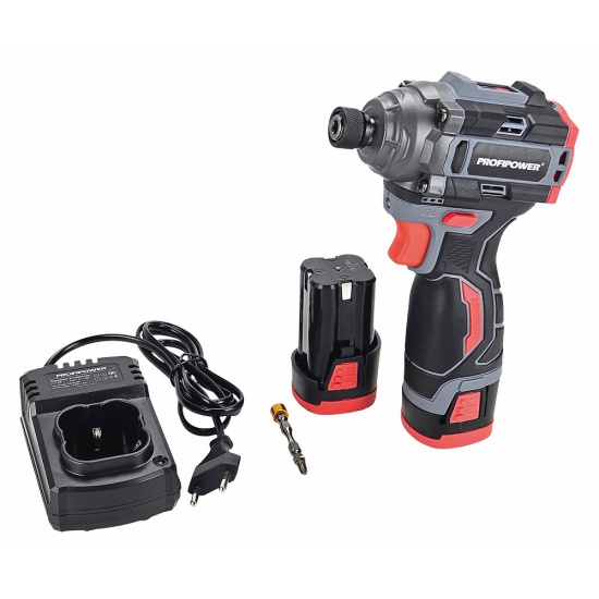 Аккумуляторный бесщеточный винтоверт PROFIPOWER BL-162(16В,160Нм,Li-ion 2шт,2.0Ач,поясная клипса, бита-магнит, 3 скорости,З/У,в кейсе) E0211 - 1