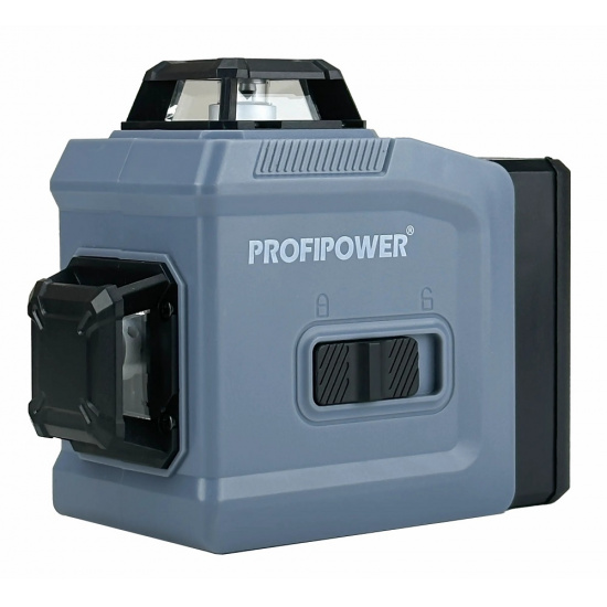 Лазерный нивелир PROFIPOWER NL-12G (12 лучей, лазер - зеленый, Li-ion - 1шт, пульт ДУ, переходник, З/У, сумка-чехол) E0214 - 1