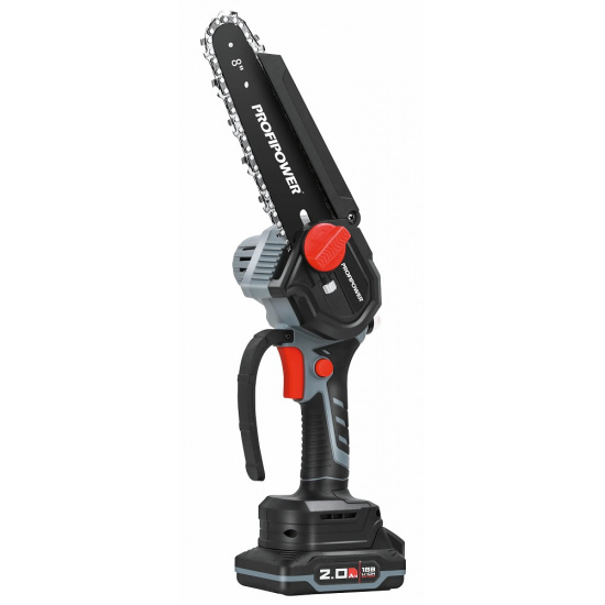 Аккумуляторная бесщеточная цепная пила PROFIPOWER MKGSH-18V (18В,Li-ion-2шт, 2.0Ач, 20см, 8",2шт-цепи,45звеньев, 0-4500 об/мин, З/У, в коробке) E0216 - 1