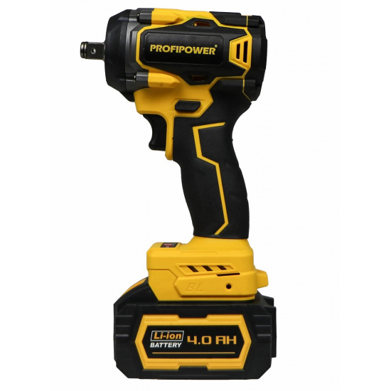 Аккумуляторный бесщеточный ударный гайковерт ProfiPower DTD-18V (18В,Li-ion-2шт, 4.0Ач, 600Нм, З/У, в кейсе) E0223 - 1