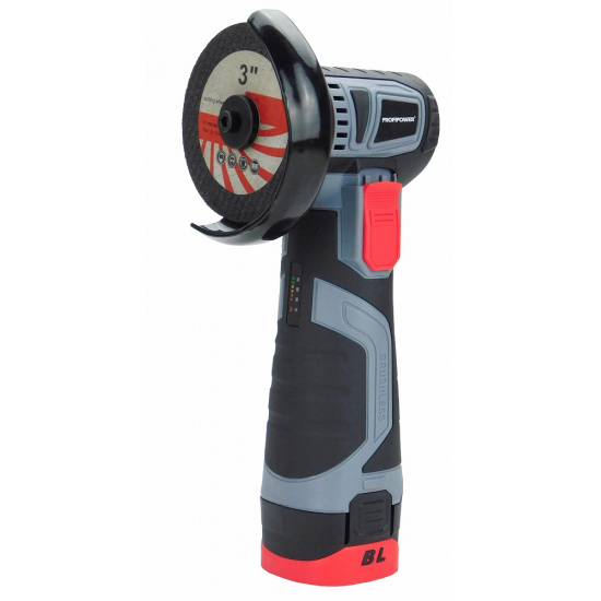 Аккумуляторная бесщеточная УШМ PROFIPOWER BL-164 (16В, Li-ion 2шт, 2.0Ач, 1800об/мин, диск 76мм,З/У,в кейсе) E0245 - 1